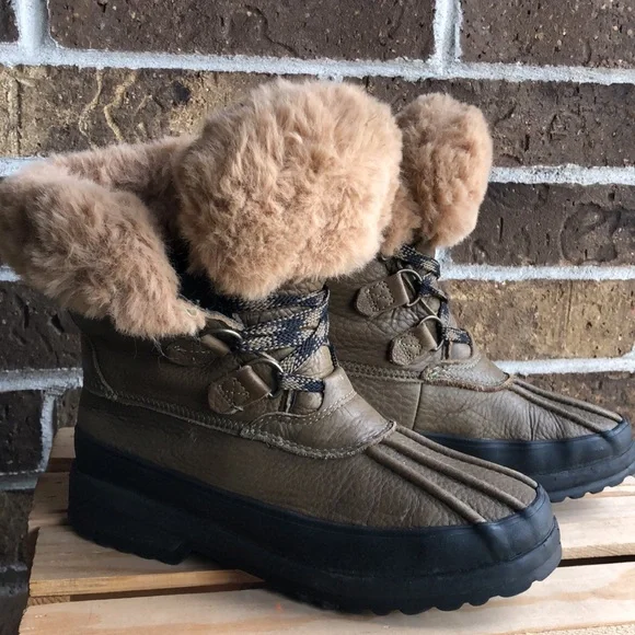 Sperry Shoes Sperry Womens Maritime Olive Green Leather Winter